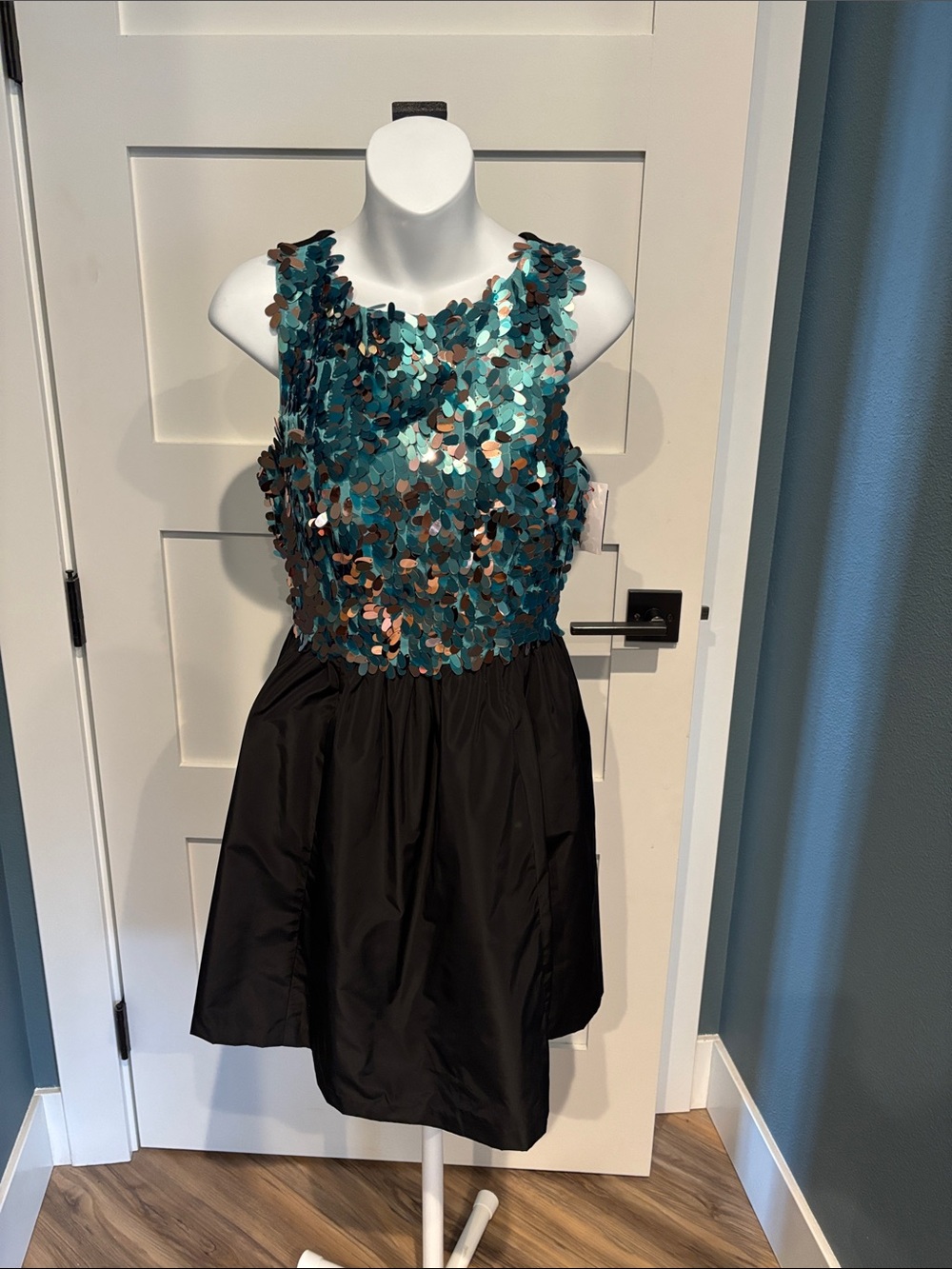Plenty by Tracy Reese Teal and Black Cocktail Dress